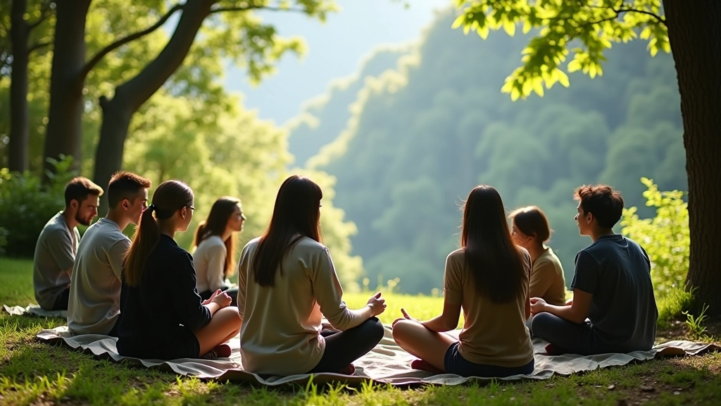 Outdoor nature-based learning activity in retreat setting
